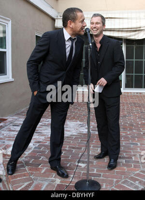 Dany Boon, consul français David Martinon Une soirée avec Dany Boon tenue à l'accueil du Consulat général de Los Angeles, Californie - 14.09.11 Banque D'Images