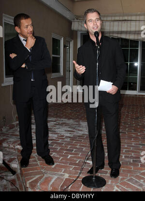 Dany Boon, consul français David Martinon Une soirée avec Dany Boon tenue à l'accueil du Consulat général de Los Angeles, Californie - 14.09.11 Banque D'Images