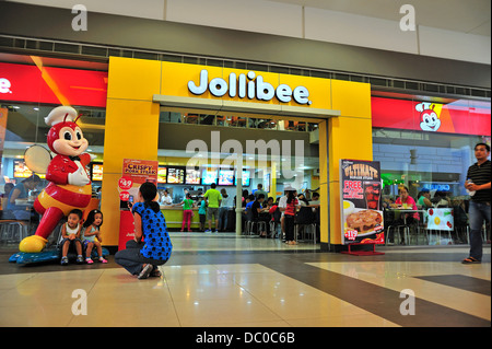 Fast Food Restaurant Jollibee SM City Cebu Philippines Mall Banque D'Images