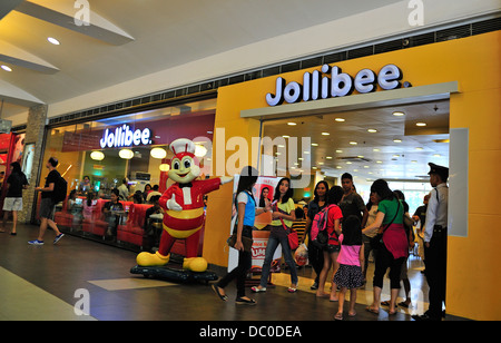 Fast Food Restaurant Jollibee SM City Cebu Philippines Mall Banque D'Images