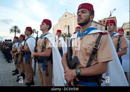 Regulares régiment dans un défilé militaire dans la région de Ceuta (enclave espagnole sur la côte nord-africaine) .l'Espagne. ( Photo de Jordi Cami ) Banque D'Images