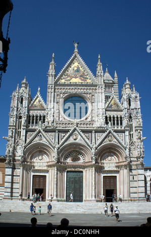 Voir la cathédrale gothique de Sienne, a terminé l'établissement de Giovanni Pisano. Banque D'Images