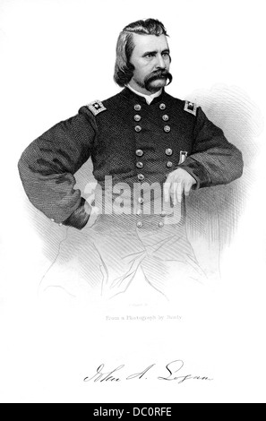 Années 1800 Années 1860 PORTRAIT D'UN GÉNÉRAL DE L'UNION JOHN LOGAN GUERRE CIVILE AMÉRICAINE POLITICIEN CHEF DE GAR ET FONDATEUR DE MEMORIAL DAY HOLIDAY Banque D'Images