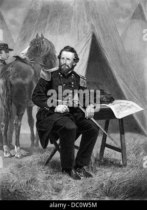 Août 1861 PORTRAIT GÉNÉRAL NATHANIEL LYON FIRST UNION GÉNÉRAL TUÉ mortellement blessé BATAILLE WILSON'S CREEK, MISSOURI Banque D'Images