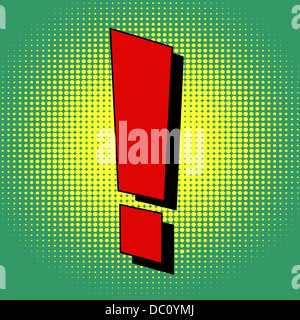 Point d'exclamation dans un style pop art Banque D'Images