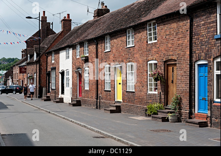 Bridnorth street Shropshire maisons terrasse cottage Banque D'Images