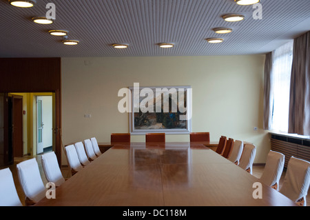 Allemagne, Berlin. Lichtenberg. Musée de la Stasi. La salle de conférence dans les bureaux de la Stasi. Banque D'Images