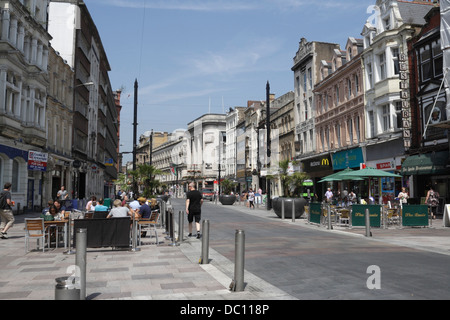 St Marys Street à Cardiff Centre ville de Galles Royaume-Uni zone piétonne zone libre de trafic Banque D'Images