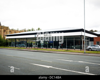 Concessionnaire BMW Williams sur Upper Brook Street à Manchester, UK Banque D'Images