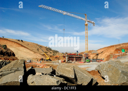 Afrique du Sud près de Ladysmith 2009 Bramhoek Ingula Construction/barrage Pumped Storage Système réside une limite supérieure et inférieure ; Barrages Barrage Banque D'Images