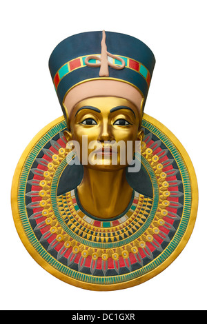 Visage de la reine Néfertiti Banque D'Images