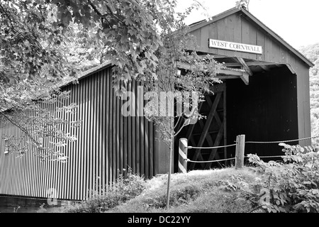 Pont couvert, West Cornwall, Litchfield Comté (Connecticut) New England, USA Banque D'Images