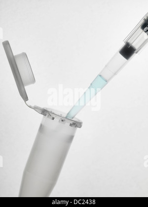 Flacons Pipette Eppendorf et Banque D'Images