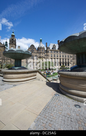 Vue des jardins de la paix Sheffield Banque D'Images