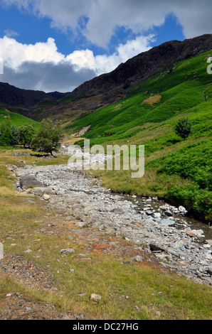 Mines de cuivre au-dessus de la vallée de Coniston le Parc National du Lake District, un paysage marqué par l'exploitation des mines et des carrières. Banque D'Images