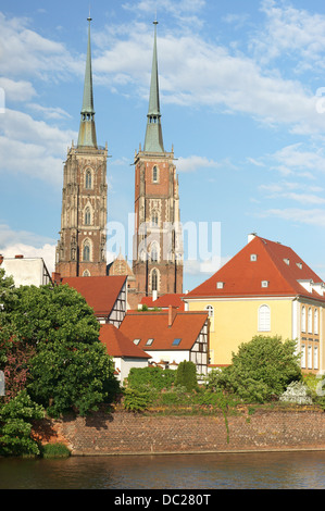 Wroclaw Cathédrale St Jean le Baptiste Ostrow Tumski Banque D'Images