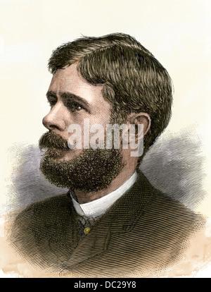 Jesse R. Grant, fils du président Ulysses S. Grant. À la main, gravure sur bois Banque D'Images