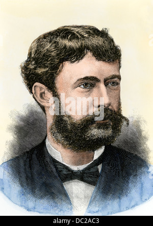 Ulysses S. Grant, Jr., fils du Président U.S. Grant. À la main, gravure sur bois Banque D'Images