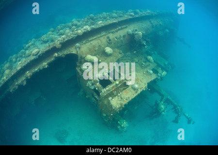 Naufrage en lagune, Micronésie, Palau Banque D'Images