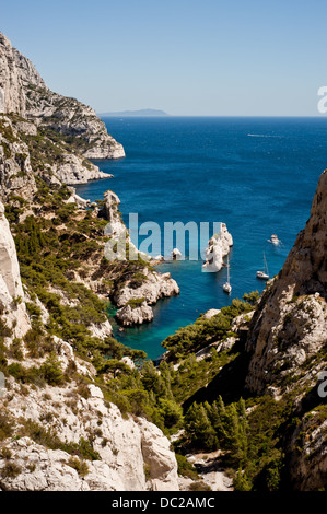 Calanque de Sugiton à Marseille Banque D'Images