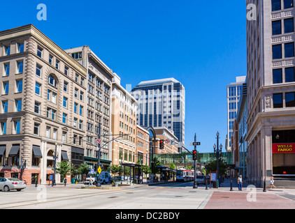 Main Street dans le centre-ville de Salt Lake City, Utah, USA Banque D'Images