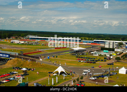 Vue aérienne du circuit de Silverstone Banque D'Images