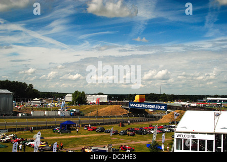 Vue aérienne du circuit de Silverstone Banque D'Images