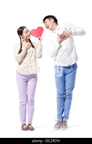 Exprimer l'amour couple rétro Banque D'Images