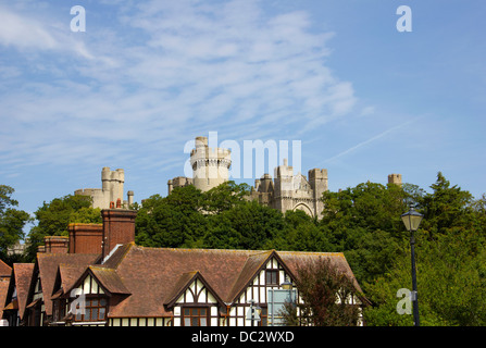 Château d'Arundel Arundel Vue Ville - West Sussex - Angleterre - Royaume-Uni Banque D'Images