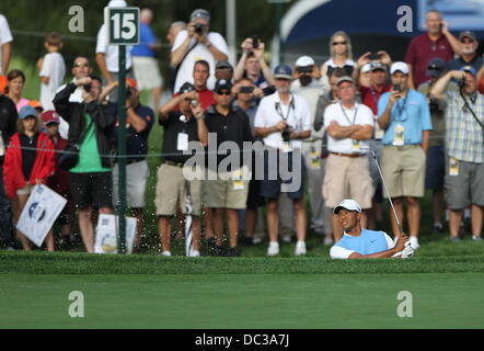 Rochester, New York, USA. Le 06 août, 2013. Tiger Woods lors d'une ronde de pratique lors de la 95e Championnat de la PGA à Oak Hill Country Club à Rochester, New York. Credit : Action Plus Sport/Alamy Live News Banque D'Images