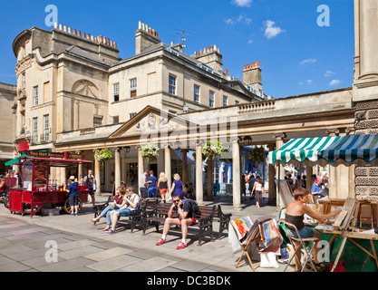 Rue de décrochage le centre-ville de Bath Bath Somerset England UK GB EU Europe Banque D'Images
