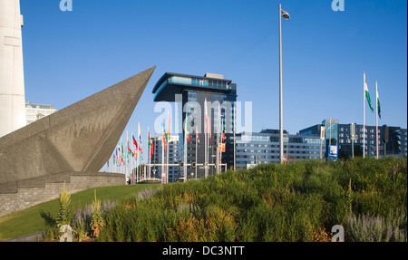 Bâtiment de l'hôtel Inntel Rotterdam Pays-Bas Leuvehaven Banque D'Images