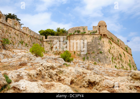 Citadelle Fortezza dans ville de Rethymno, Crète, Grèce Banque D'Images