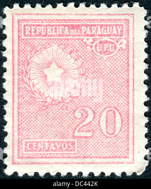 PARAGUAY - circa 1935 : timbre-poste imprimé en Paraguay montre les armoiries, circa 1935 Banque D'Images