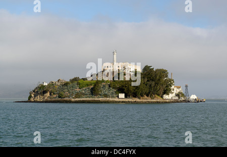 L'île d'Alcatraz, Baie de San Francisco, CA Banque D'Images