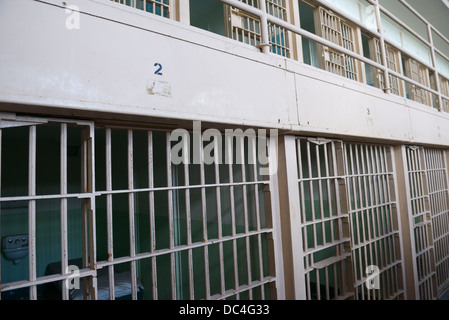 Les cellules de prison au pénitencier d'Alcatraz Banque D'Images
