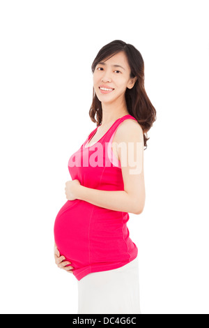 Belle jeune femme enceinte Banque D'Images