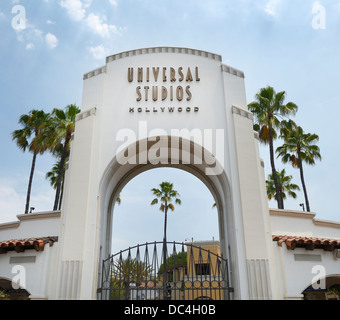 L'entrée des Studios Universal, Hollywood, CA Banque D'Images