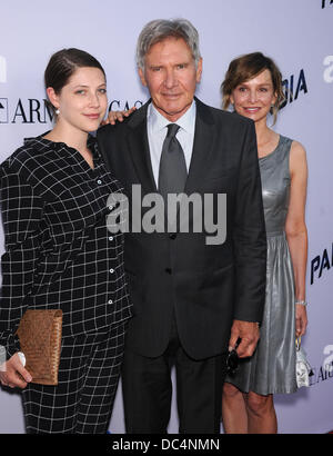 West Hollywood, Californie, USA. 8e août 2013. La Géorgie Ford, Harrison Ford & Calista Flockhart arrive pour la première du film 'Paranoïa' à la DGA Theatre. Credit : Lisa O'Connor/ZUMAPRESS.com/Alamy Live News Banque D'Images