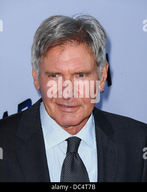 Los Angeles, Californie, USA. 8e août 2013. Harrison Ford, Calista Flockhart participant à la Los Angeles Première de ''La paranoïa'' tenue à la Directors Guild Of America à Los Angeles, Californie le 8 août 2013. L'année 2013. Credit : D. Long/Globe Photos/ZUMAPRESS.com/Alamy Live News Banque D'Images