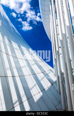 Une partie de la salle de concert Philharmonie moderne dans la ville de Luxembourg. Banque D'Images