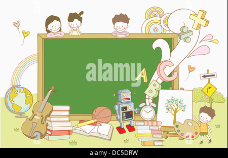 Illustration de l'apprentissage de l'anglais pour les enfants Banque D'Images