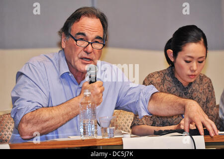 Oliver Stone, Aug 05, 2013 : Hiroshima, Japon : réalisateur Oliver Stone assiste à un talk-show à Hiroshima, Japon, le 5 août 2013. Banque D'Images