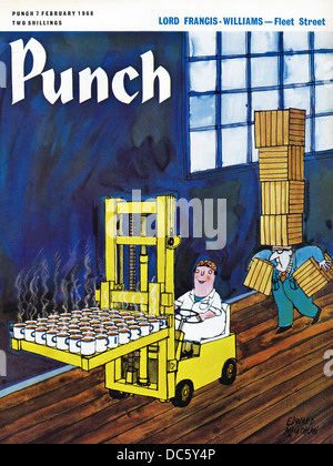 Couverture de magazine Punch en date du 7 février 1968 illustration par Edward Maclachlan Banque D'Images