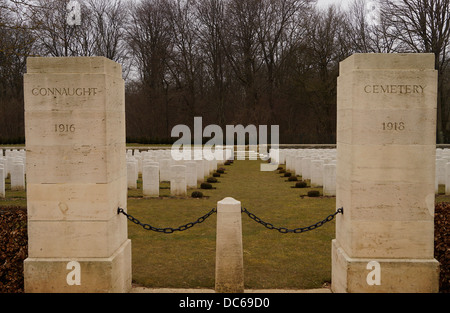 Entrée au cimetière militaire de Connaught, Thiepval Banque D'Images