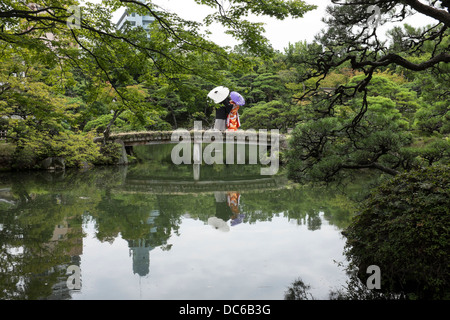 Jardins Sorakuen Kobe Japon Banque D'Images