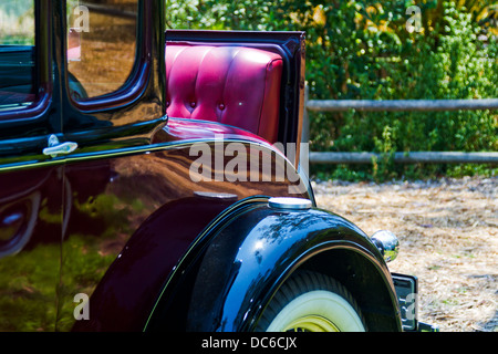 Gros plan du rumble seat sur un modèle classique d'une Ford. Banque D'Images