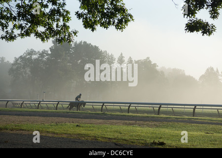 2 août 2013 Saratoga Springs a été le site de standardbred dès 1847 les premières courses de pur-sang a eu lieu le Banque D'Images