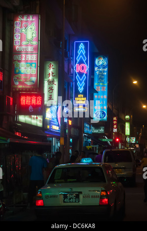 Nuit Geylang Road, Singapore Banque D'Images