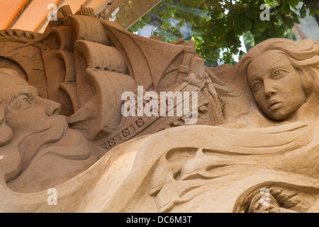 Sculptures de sable. District de Rostock de Warnemunde, Allemagne Banque D'Images